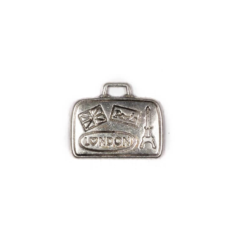 Charm kovová ozdoba, 3 ks - Paríž, Londýn, 3D