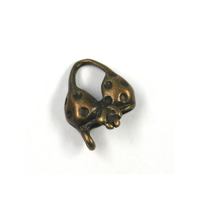 Charm kovová ozdoba, 2 ks - top do bikín, 3D, antik