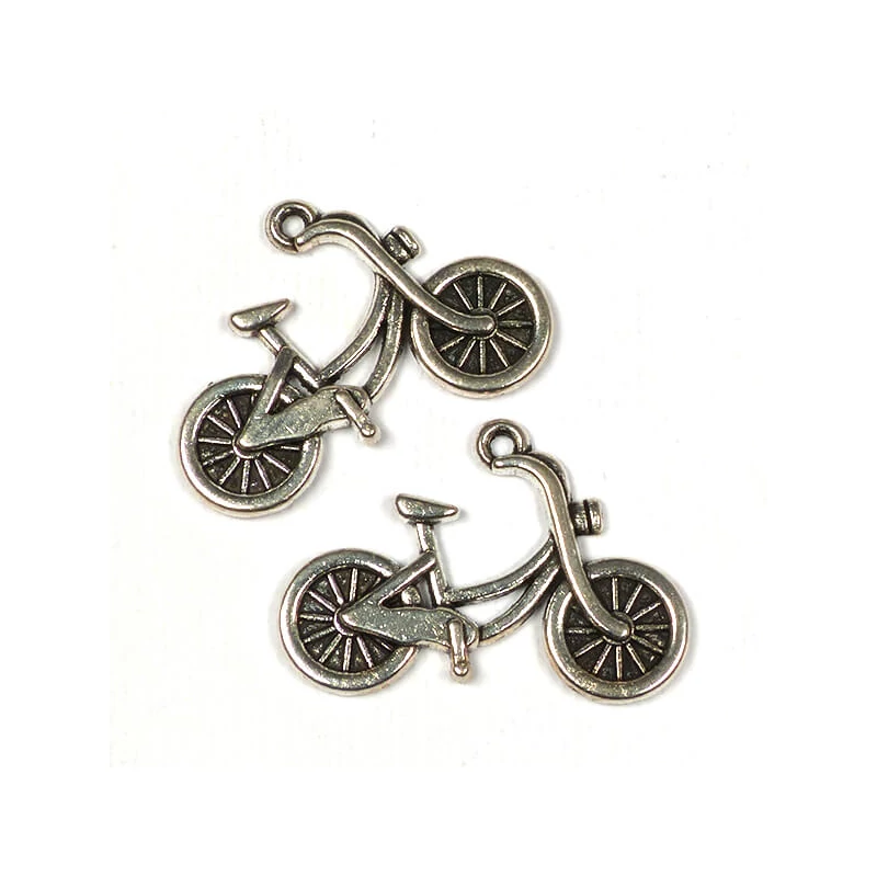 Charm kovová ozdoba, 2 ks - bicykel