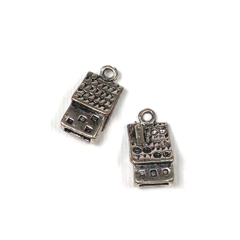 Charm kovová ozdoba, 2 ks - perníková chalúpka, 3D