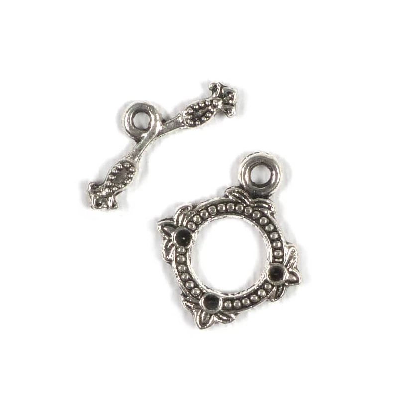 Charm kovová ozdoba, 2 páry - T klip, ozdobná