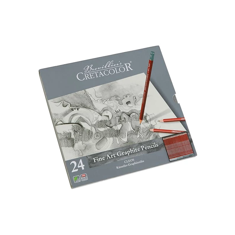 Sada grafitových ceruziek Cretacolor Fine Art Graphite - 24 ks, v kovovej krabičke