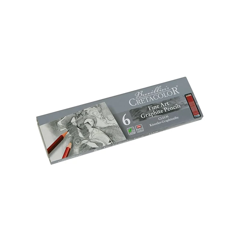 Sada grafitových ceruziek Cretacolor Fine Art Graphite - 6 ks, v kovovej krabičke