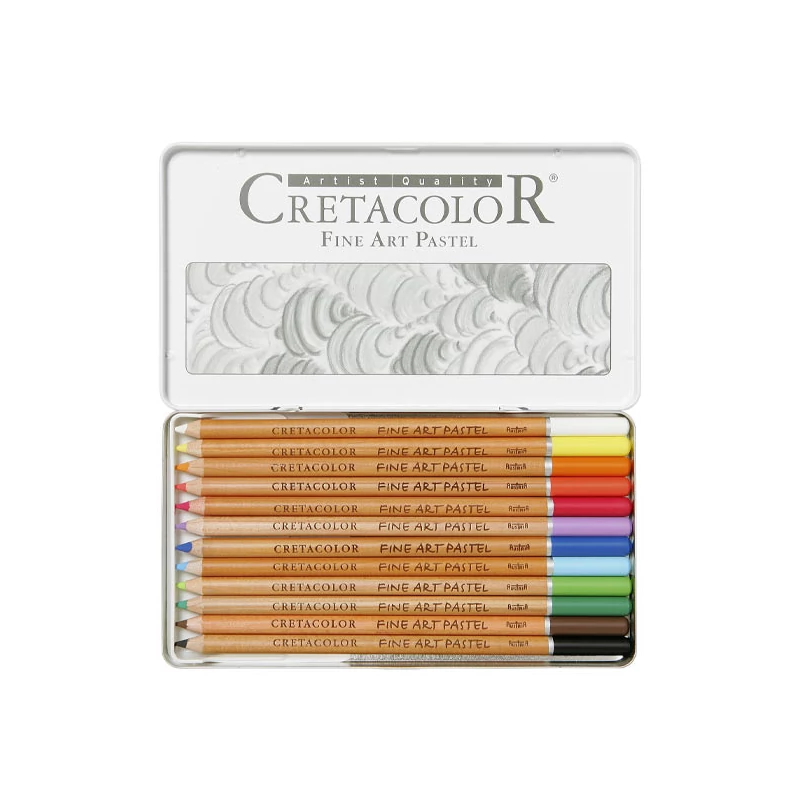 Sada pastelových ceruziek Cretacolor Fine Art Pastel - 12 ks, v kovovej krabičke