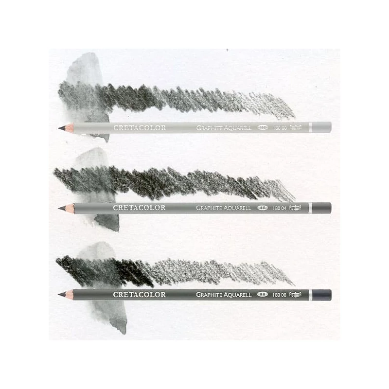 Sada grafitových ceruziek zmývateľných vodou Cretacolor Graphite Aquarell, 3 ks