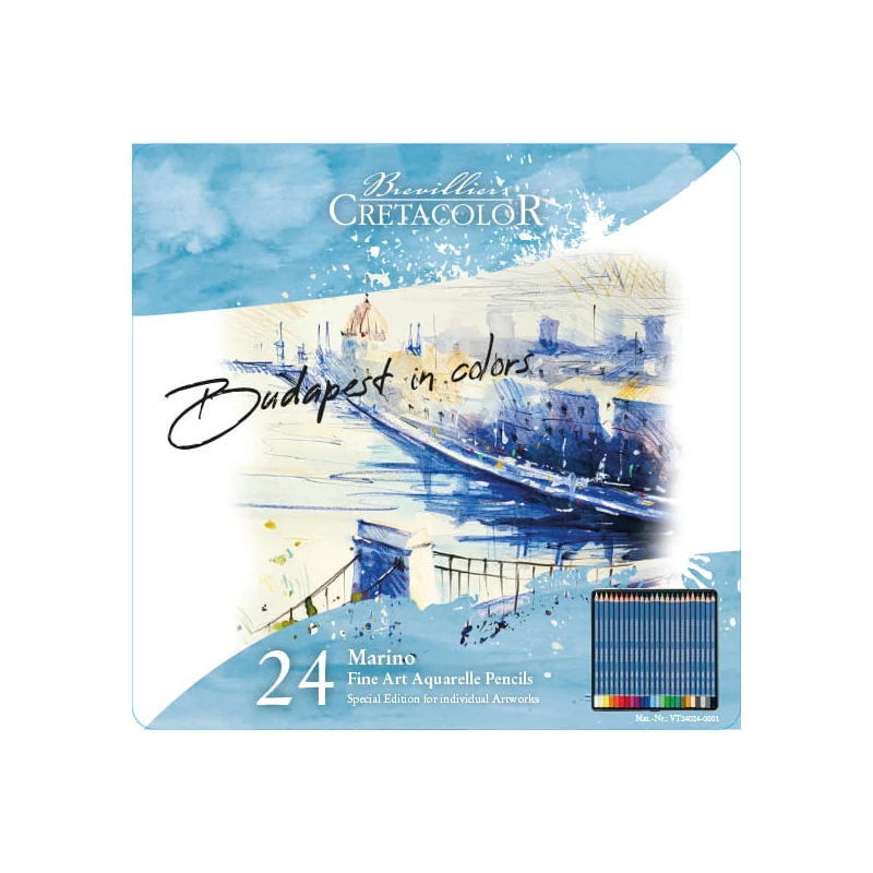 Sada akvarelových ceruziek Cretacolor Marino - 24 ks, Budapest in colors
