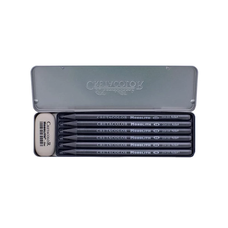 Sada grafitových tyčí Cretacolor Monolith Graphite Pocket Set , 7 kusov, v kovovej krabičke