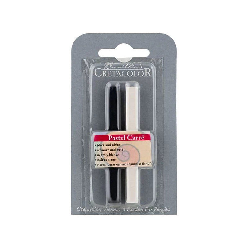 Sada pasteliek (pitt kried) Cretacolor - 2 ks (čierna, biela)