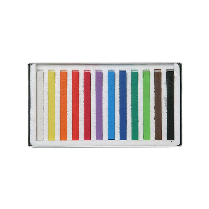 Sada pasteliek (pitt kried) Cretacolor - 12 ks, základná farebná škála