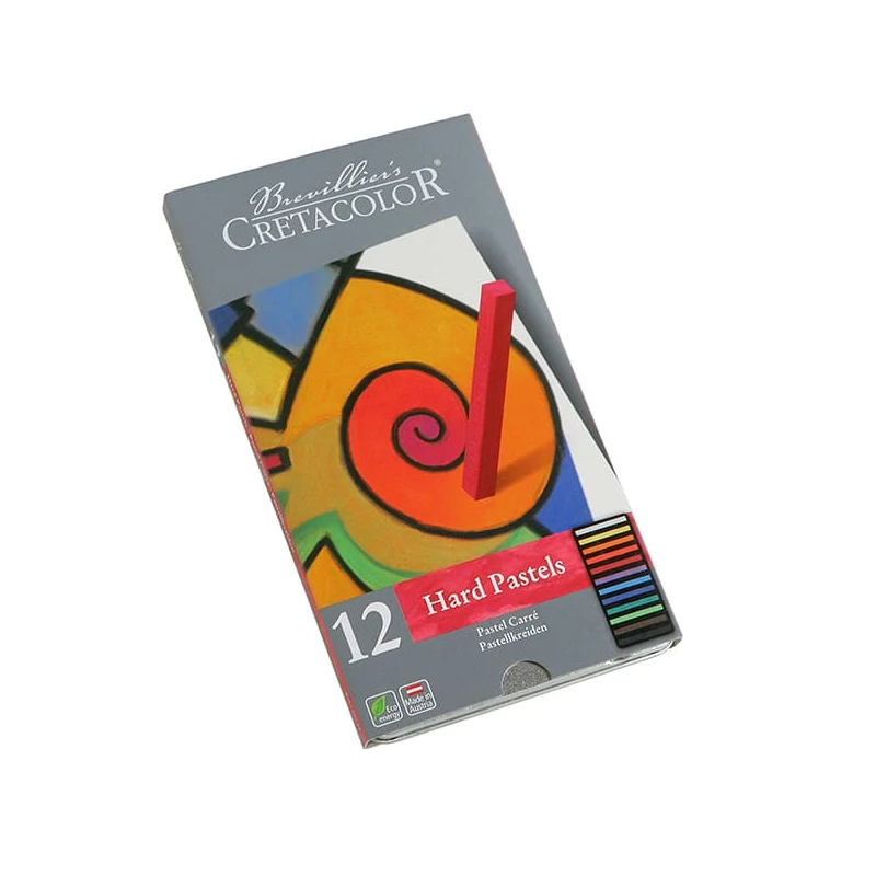 Sada pasteliek (pitt kried) Cretacolor - 12 ks, v kovovej krabičke