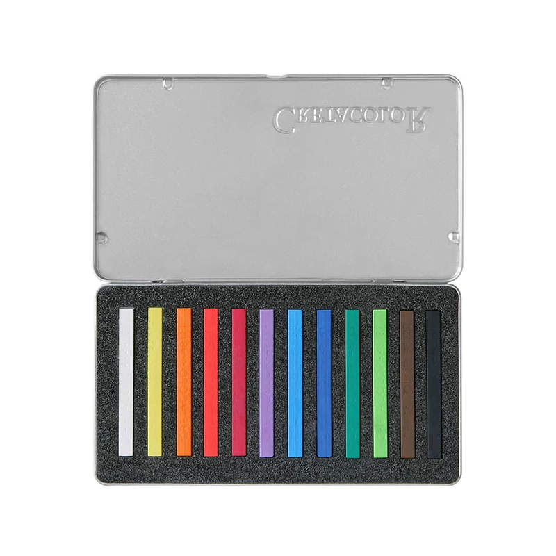 Sada pasteliek (pitt kried) Cretacolor - 12 ks, v kovovej krabičke