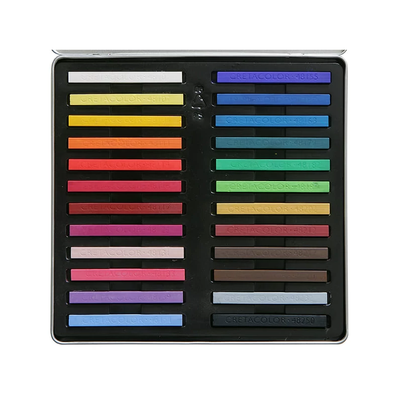 Sada pasteliek (pitt kried) Cretacolor - 24 ks, v kovovej krabičke