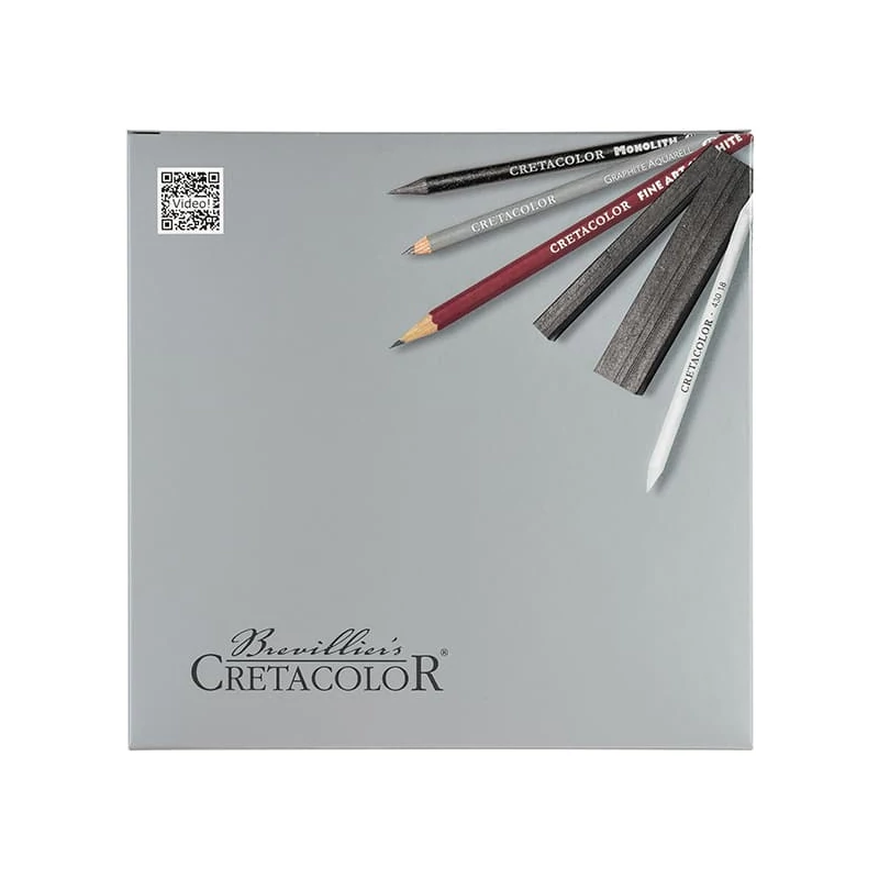 Grafitová sada na kreslenie Cretacolor Silver Box, 17 kusov, v drevenej krabičke