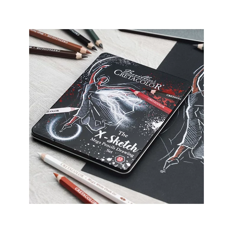 Sada ceruziek na kreslenie a skicovanie Cretacolor X-Sketch Mega, 12 ks