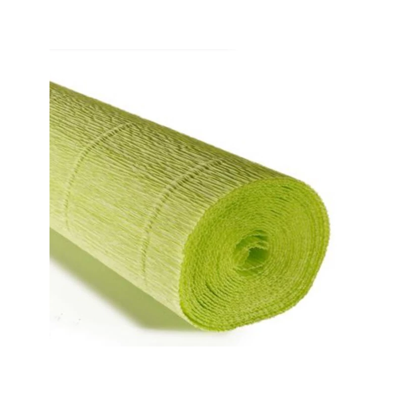 Krepový papier na kvety, 180 g, 50x250 cm - 558 žltozelený