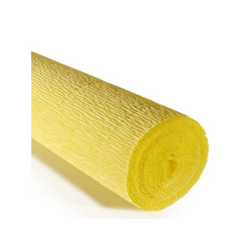 Krepový papier na kvety, 180 g, 50x250 cm - 574 svetlo žltý