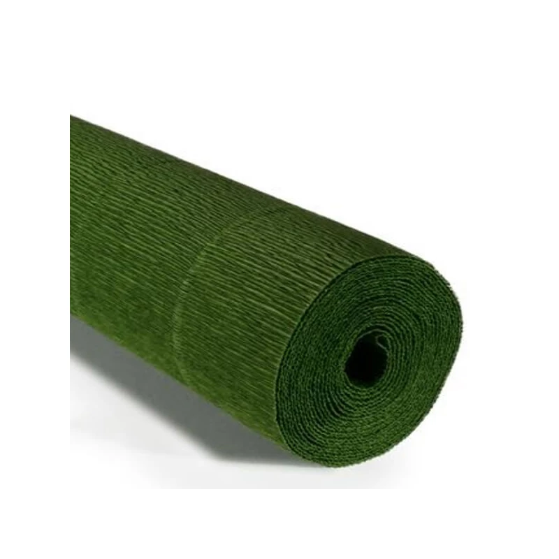 Krepový papier na kvety, 180 g, 50x250 cm - 591 listová zelená