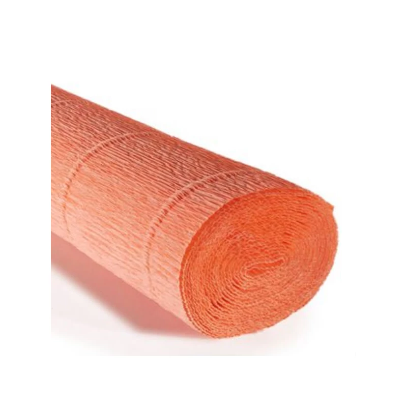Krepový papier na kvety, 180 g, 50x250 cm - 617 koralový