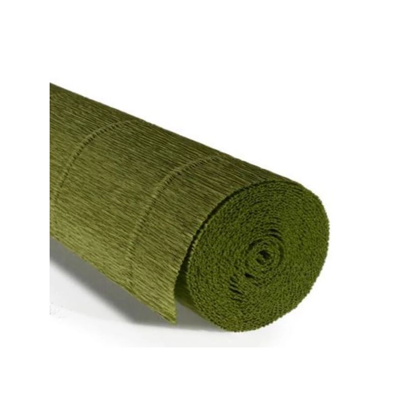 Krepový papier na kvety, 180 g, 50x250 cm - 622 olivovo zelený