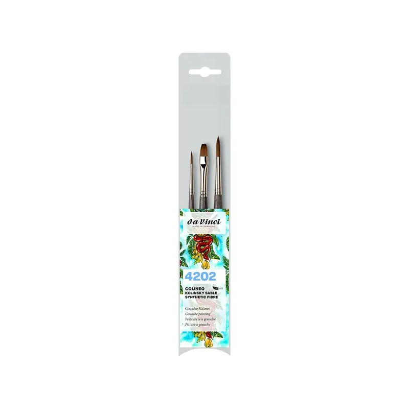 Sada syntetických štetcov Da Vinci 4202 Colineo Gouache Set, rôzne, 3 ks