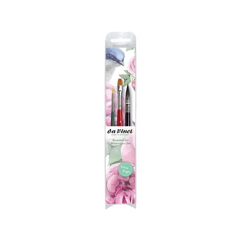 Sada syntetických štetcov Da Vinci Botanical Art Watercolour Set, rôzne, 3 ks