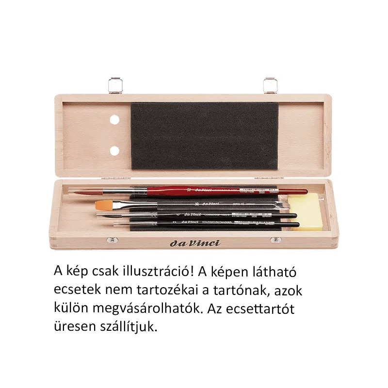 Da Vinci krabička na štetce, drevo - 28x8x3 cm