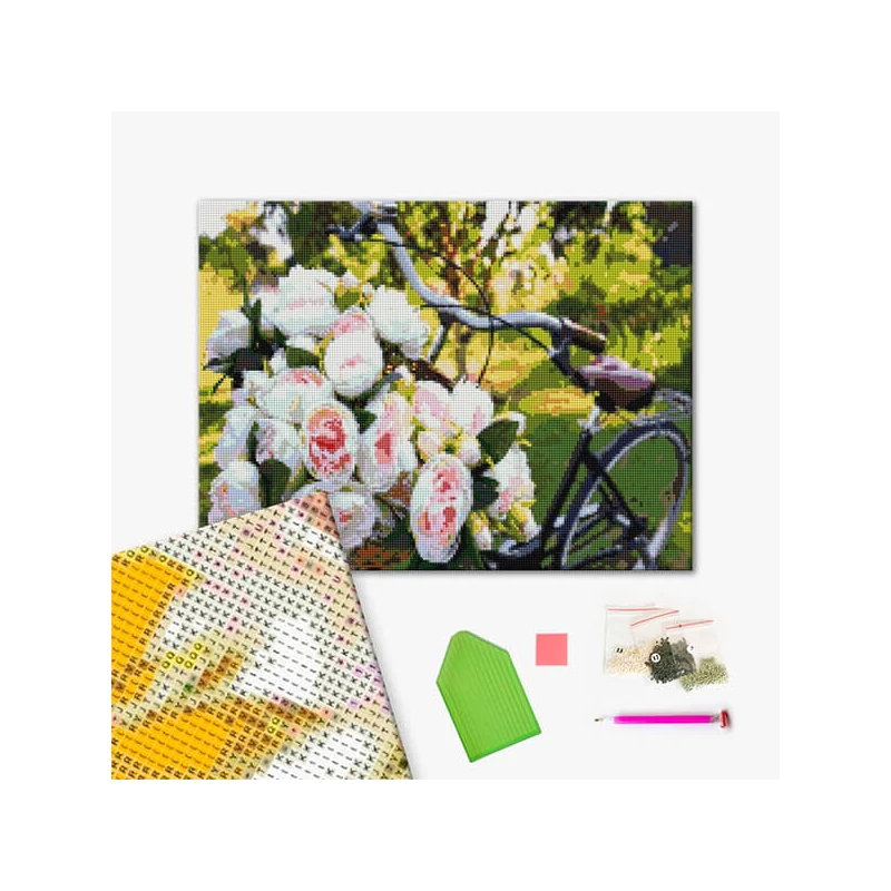Diamantové mozaikové puzzle, na napnutom plátne, 40x50 cm - Prehliadka ruží