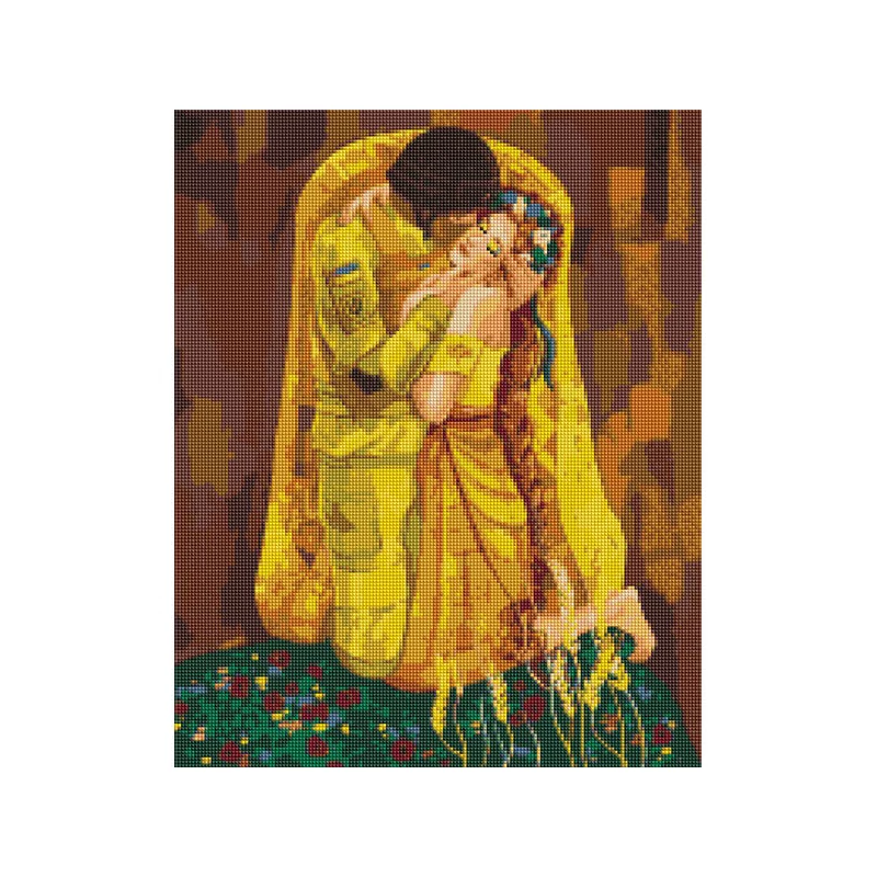 Diamantové mozaikové puzzle, na napnutom plátne, 40x50 cm - V bezpečnom objatí Solomiya Kovalchuk