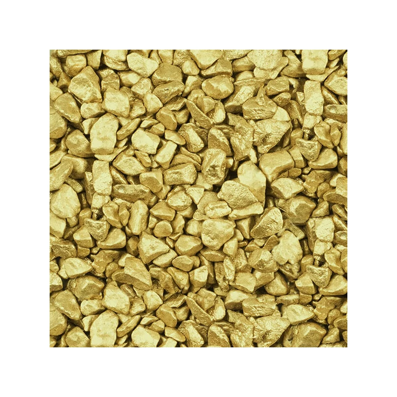 Dekoračný štrk, 5-8 mm, 500 g - zlatožltá metalíza