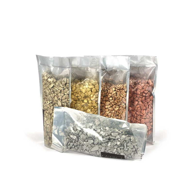 Dekoračný štrk, 5-8 mm, 500 g - zlatožltá metalíza
