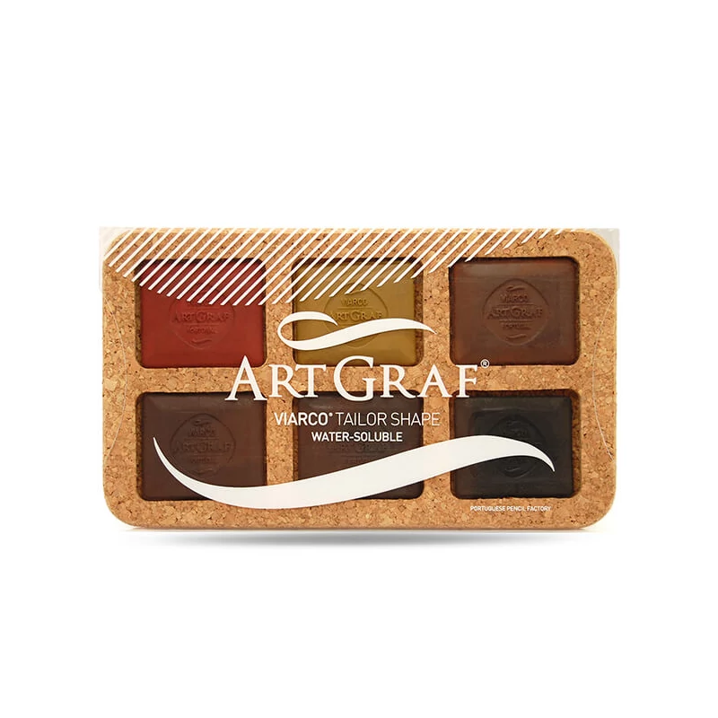 Sada akvarelových kried Viarco ArtGraf Tailor Shape - Earth colors