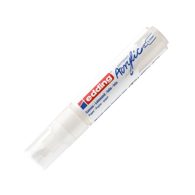 Akrylový popisovač edding 5000 (marker), zrezaný hrot, B (5-10 mm) - 922, traffic white