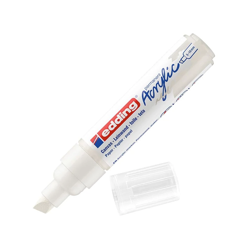 Akrylový popisovač edding 5000 (marker), zrezaný hrot, B (5-10 mm) - 922, traffic white