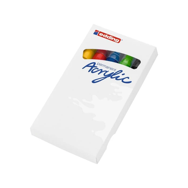 Akrylový popisovač edding 5100 (marker) sada, M (2-3 mm) - 5 ks, základná