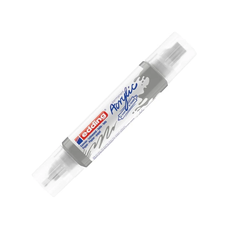 Obojstranný akrylový popisovač edding 5400 3D Double liner - 923, rich silver