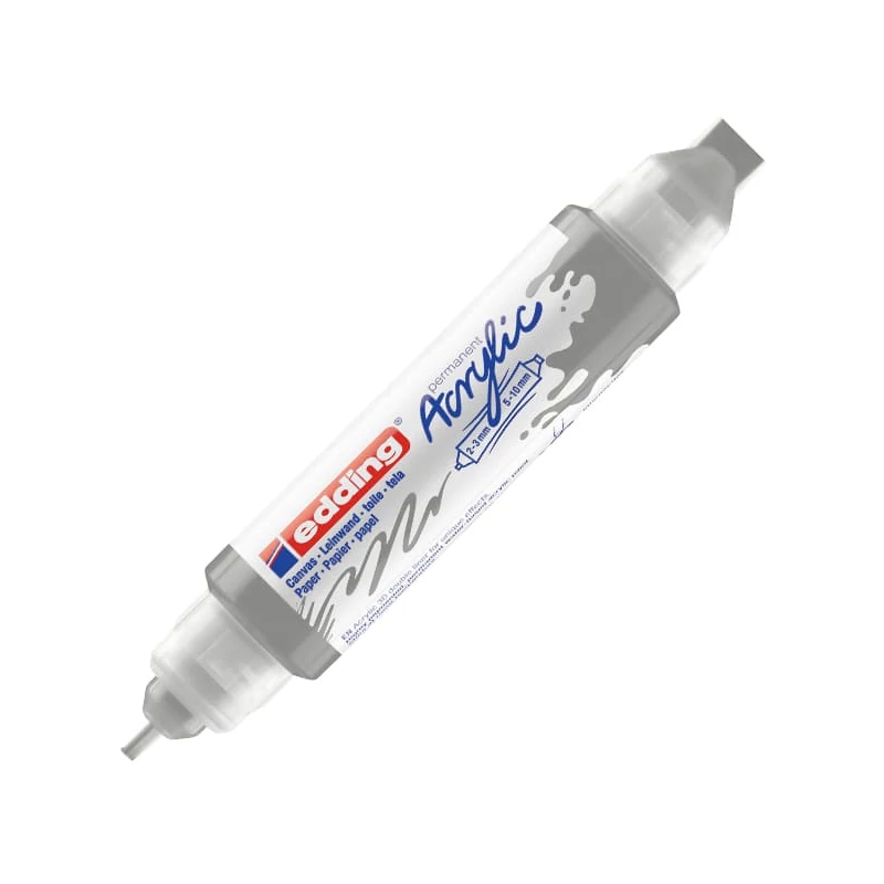 Obojstranný akrylový popisovač edding 5400 3D Double liner - 923, rich silver