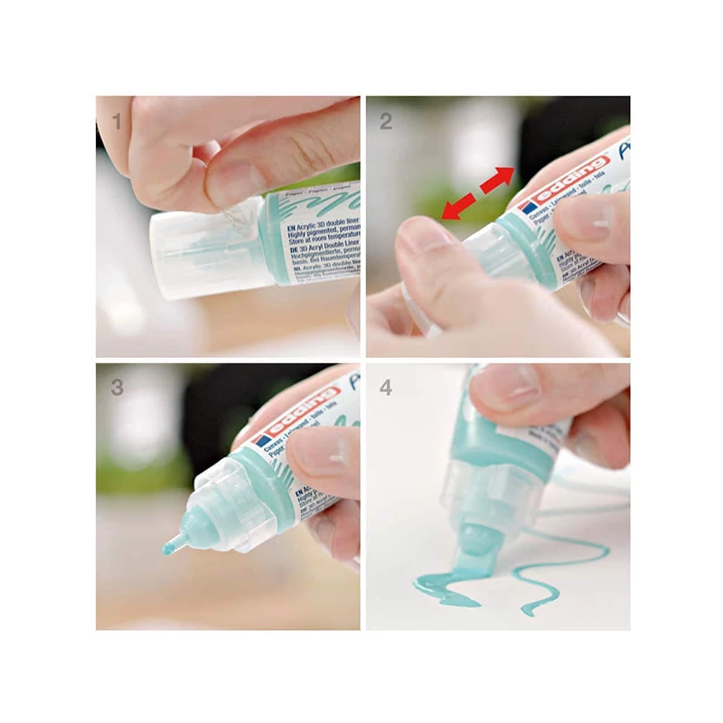 Obojstranný akrylový popisovač edding 5400 3D Double liner - 923, rich silver