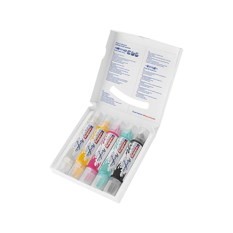 Obojstrany akrylový popisovač 5400 3D Double liner, sada akrylových fixiek - 5 ks