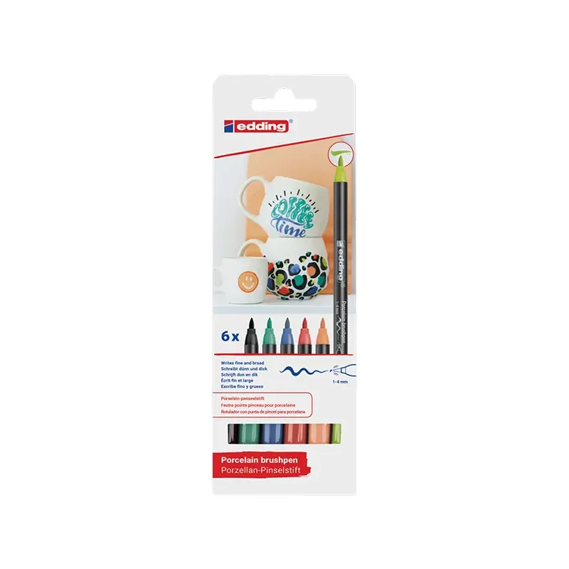 Sada značkovačov na porcelán so štetcom - Vivid Color