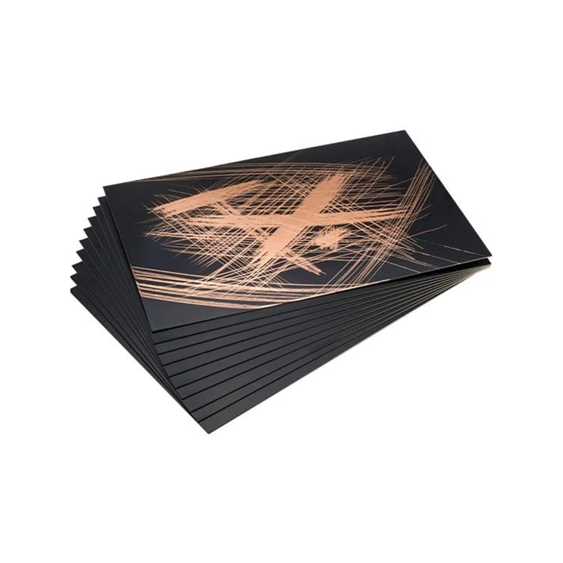 Škrabacia fólia Essdee fólia na vytváranie gravírovaných obrázkov, 10 ks, 101x152 mm - medená
