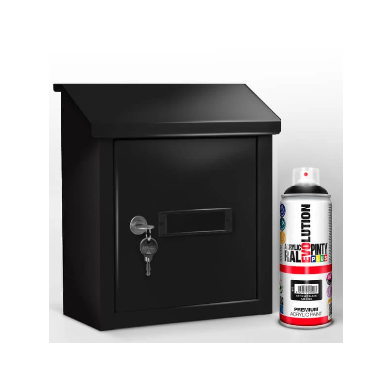Akrylová farba v spreji, EVOLUTION hodvábny lesk, 400 ml - RAL9005 jet black