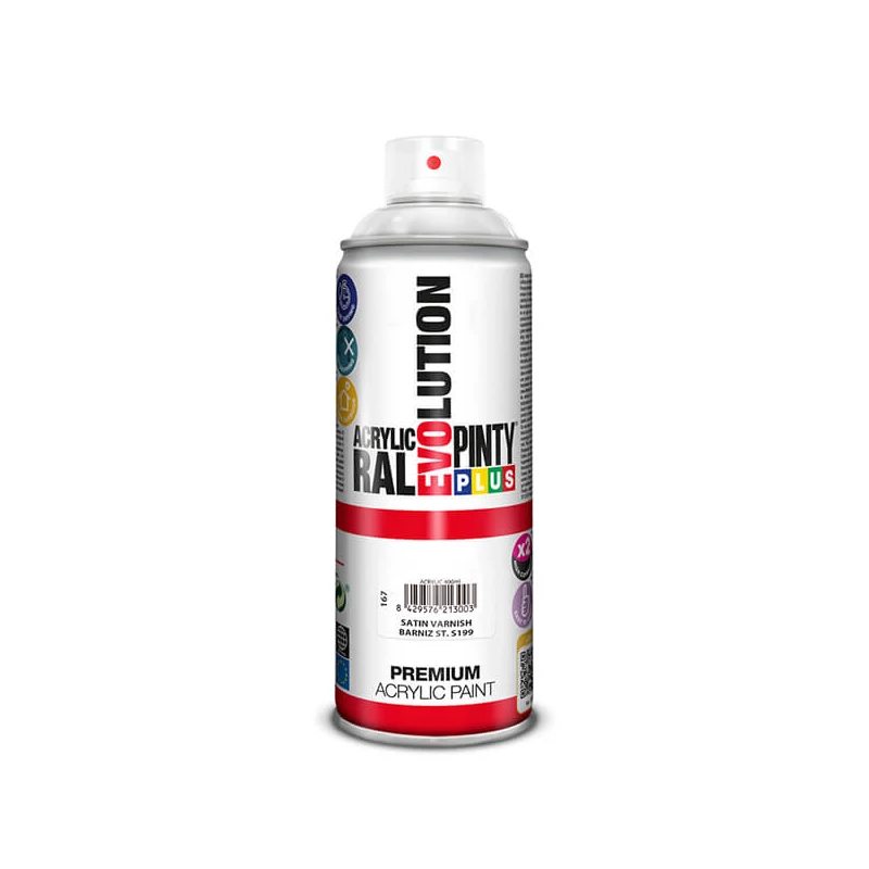 Akrylový lak v spreji, EVOLUTION, 400 ml - hodvábny lesk