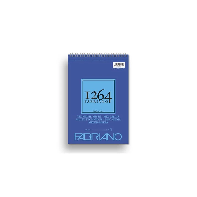 Skicár a blok na maľovanie Fabriano 1264 Mix Media, 300 g - A5, špirálový na vrchu