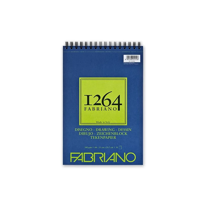 Univerzálny skicár Fabriano 1264, 180 g - A4, špirálový na vrchu
