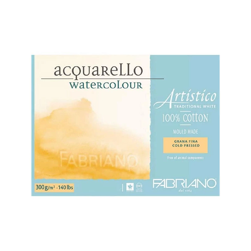 Akvarelový blok Fabriano Artistico, 300 g, 35,5 x 51 cm, polohrubý, 15 listov