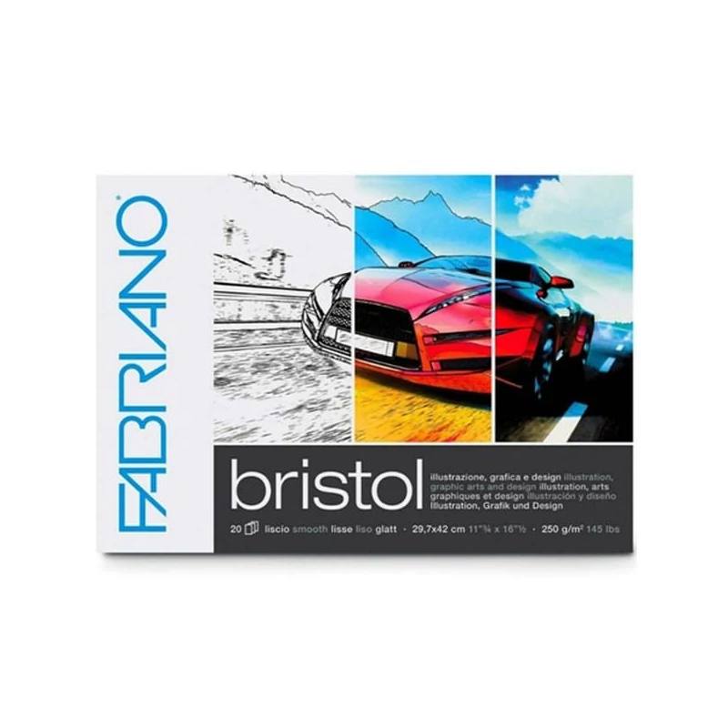 Skicár Fabriano Bristol, 250 g, 20 listov - A3