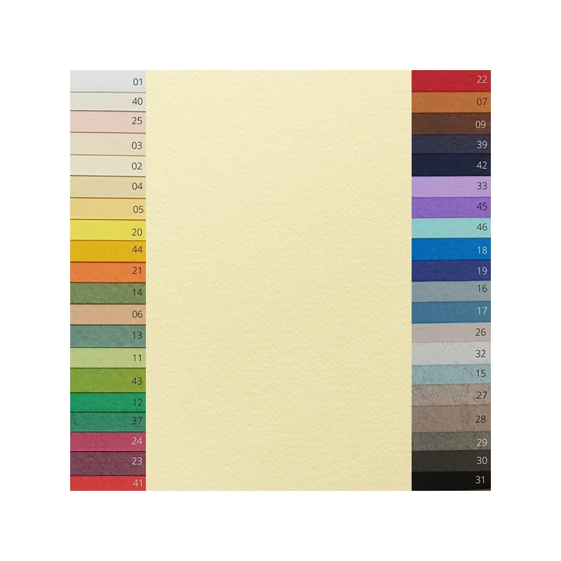 Farebný výkresový papier Fabriano Tiziano, A4 - 02, crema