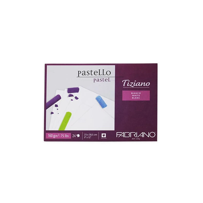 Blok na kreslenie Fabriano Tiziano, 160 g, 24 listov - 23x30,5 cm, biely