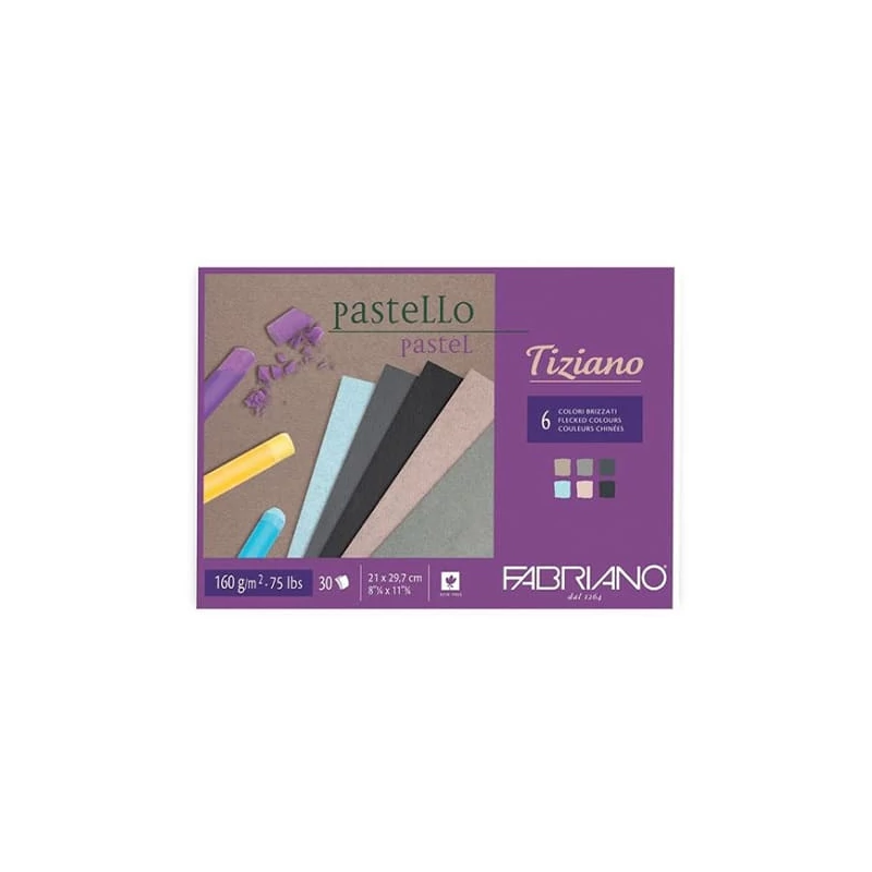 Skicár Fabriano Tiziano, 160 g, 30 listov - A4, sivé odtiene