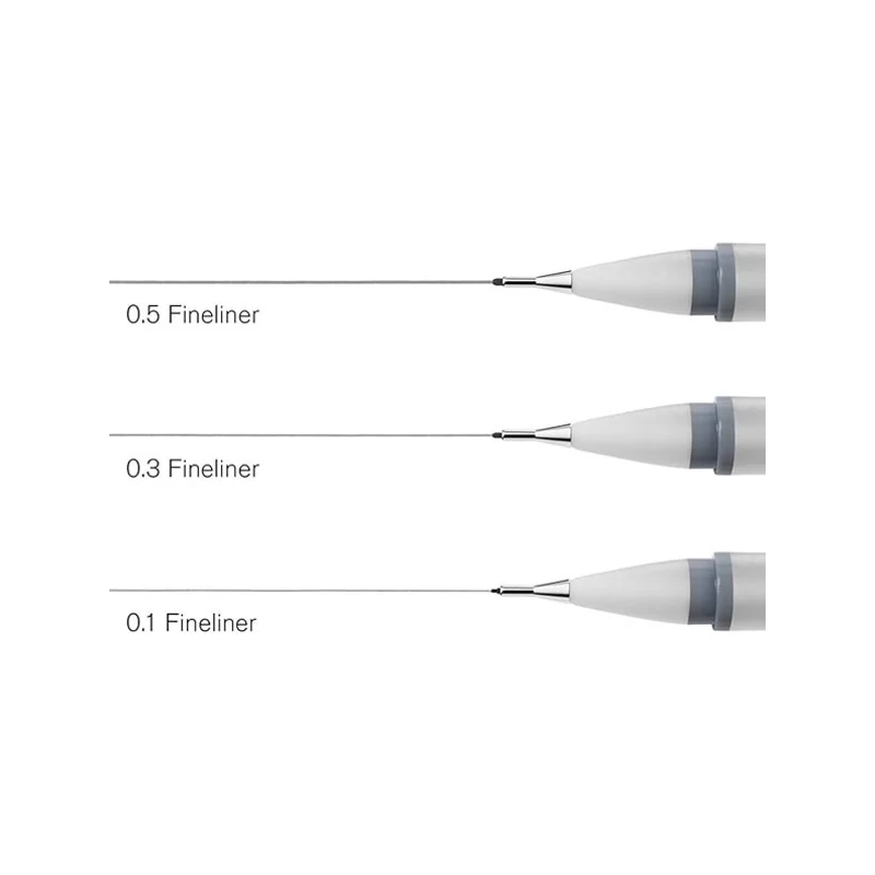 Extra tenký popisovač Fineliner, cool grey - 0,1 mm
